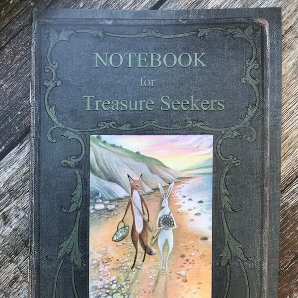 Notebook. For Treasure Seekers. A5/C5 size/36 Plain/Blank Pages/ Soft back/ Staple bound/  By Karen Davis