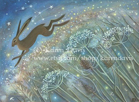 Lepus.  Archival Art Print.