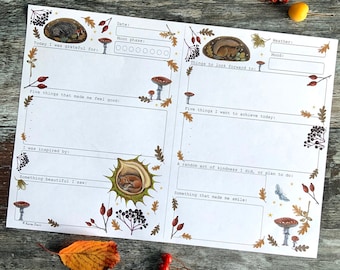 Autumn/Fall~ Gentle Journal Page. 'DIGITAL DOWNLOAD' PDF File.