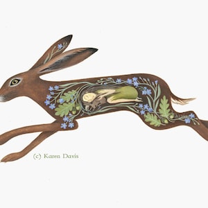 The spirit within. Wild Hare. Archival Art Print.