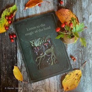 Notebook.  Listen to the Magic of the Land. A5/C5 size/36 Plain/Blank Pages/ Soft back/ Staple bound/  By Karen Davis.