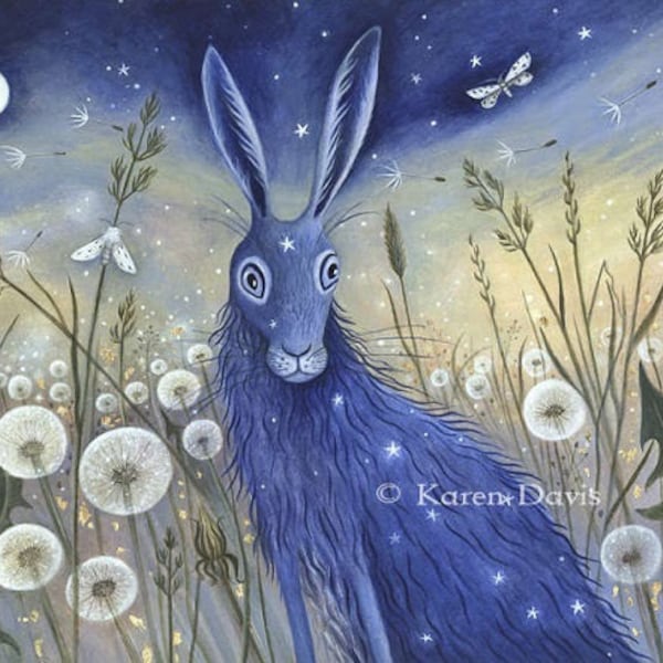 Art Print x1. And she saw in his eyes that all was enchanted between Earth and sky. By Karen Davis