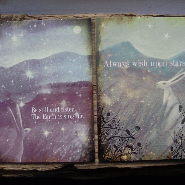 Be Still And Listen The Earth Is Singing. Six  Postcards with Envelopes