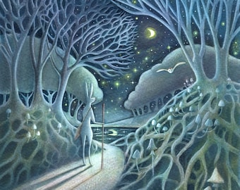 Art Print. Following the Stars Home.