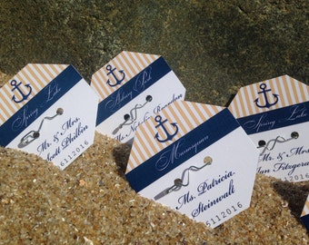 Beach Badge Wedding Place Cards Deposit