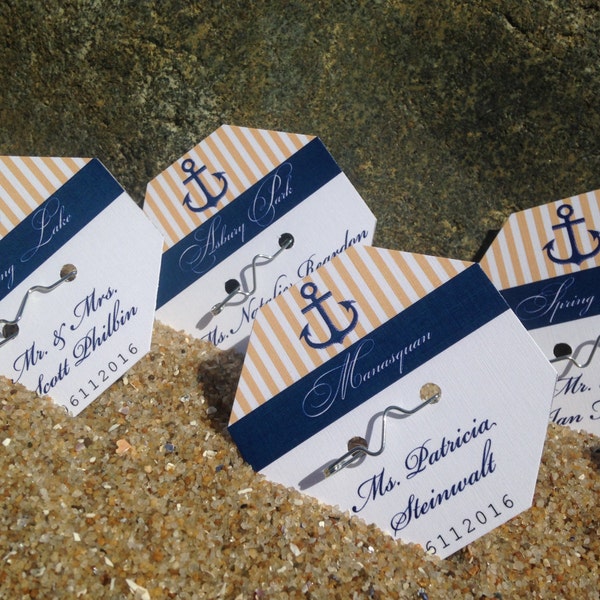 Beach Badge Wedding Place Cards Deposit