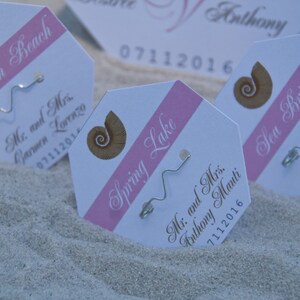 Beach Badge Wedding Place Cards Deposit image 2