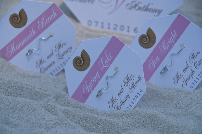 Beach Badge Wedding Place Cards Deposit image 2