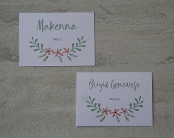 Floral Botanical Place Cards Deposit