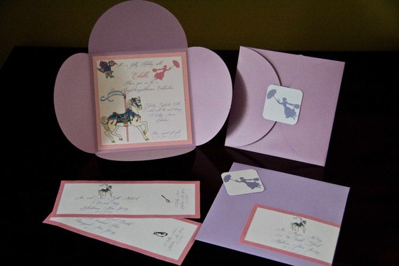 Mary Poppins Birthday Party Invitation Jolly Holiday Pochette Invitation Deposit Il_570xn