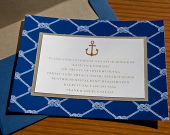 Nautical Anchor Knot Wedding Invitations Retainer