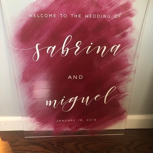18x24&quot; Acrylic Wedding Welcome Sign