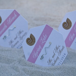 Beach Badge Wedding Place Cards Deposit