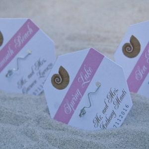 Beach Badge Wedding Place Cards Deposit image 1