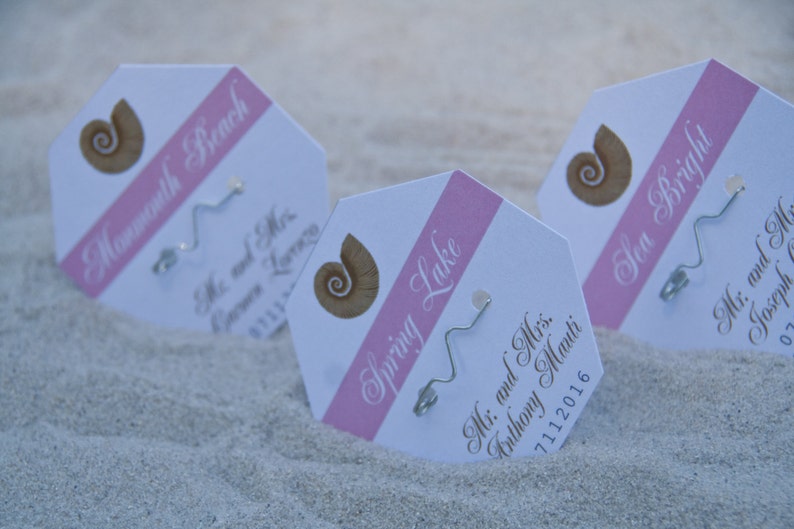 Beach Badge Wedding Place Cards Deposit image 1