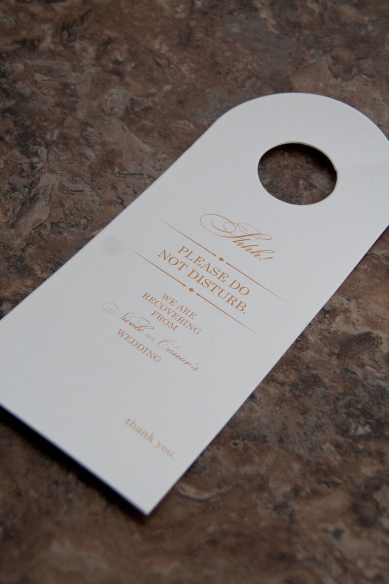 Hotel Do not Disturb Door Hanger Wedding Door Signs OOT Etsy