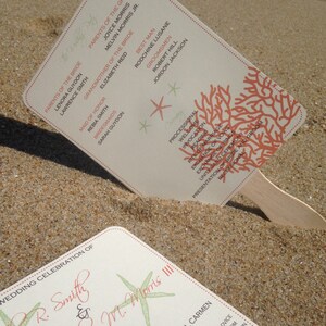 Paddle Fan Wedding Program Retainer