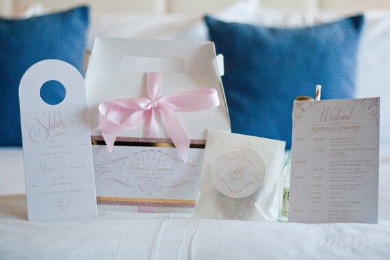 Wedding Guest Welcome Bag Gable Box Customizable Destination