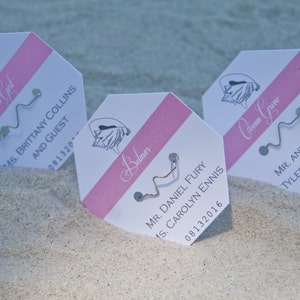 Beach Badge Wedding Place Cards Deposit