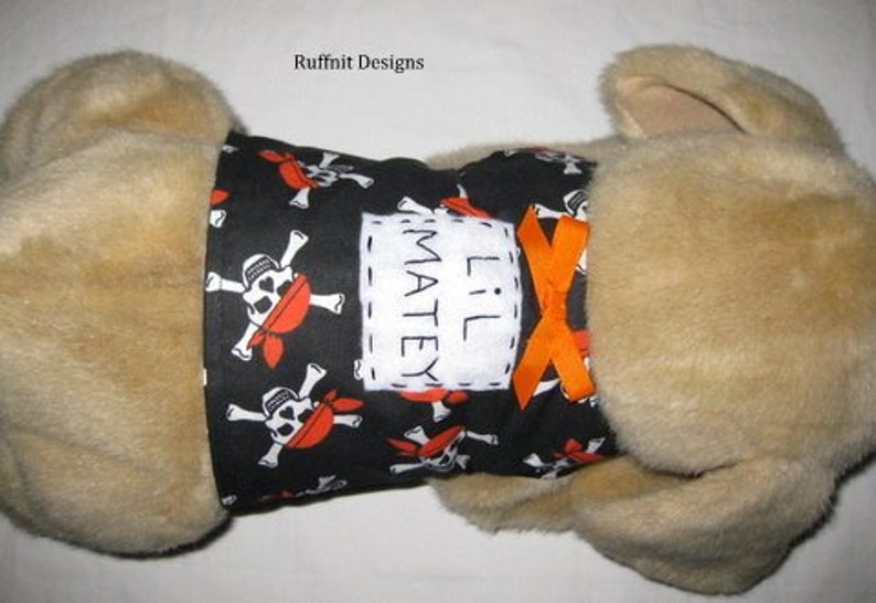 Dog Shirt with Pirate Skulls XS