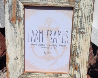 Cadre photo vintage en bois 5 x 7, style funky