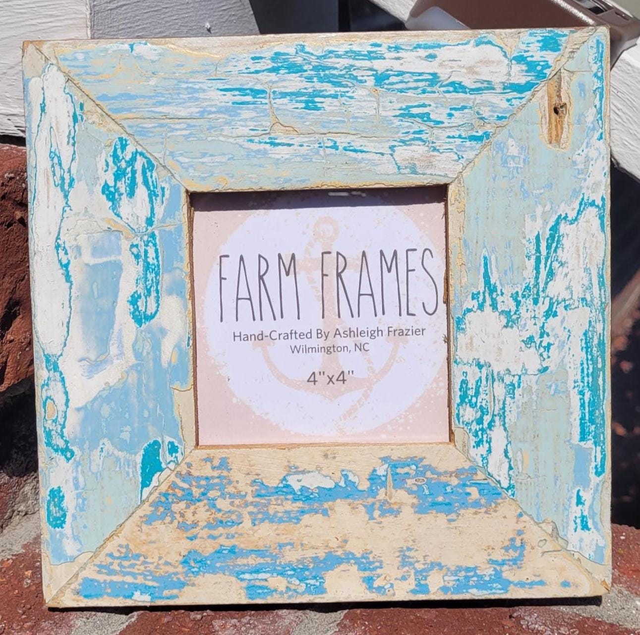 Blue 4x4 Picture Frame - Etsy