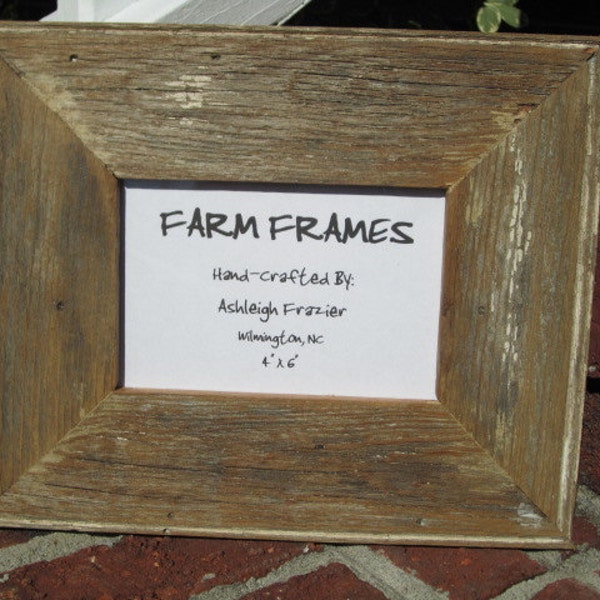 4 x 6 NATURAL WOOD old vintage wood picture frame