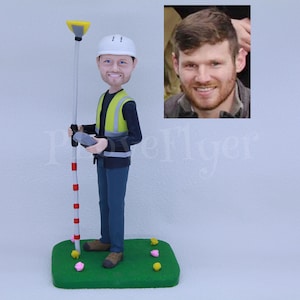 Custom Bobblehead Construction Worker, Custom Architect Bobble head, Funny Birthday Gift For Coworker, Retirement Company Gift For Employee