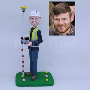 Custom Bobblehead Construction Worker, Custom Architect Bobble head, Funny Birthday Gift For Coworker, Retirement Company Gift For Employee