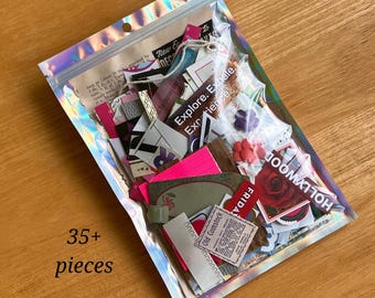 Junk Journal Grab Bag Mystery Scrapbook Gifts Bundle Pack of Paper Supplies for Vision Board Kit Craft Party Bombs for Craft Event