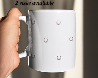 Horseshoe Mug Minimalist Western Home Decor for Equestrian Coach Birthday Gift for Horse Lover Vet Tech Appreciation Gift Idea for Rodeo Mom