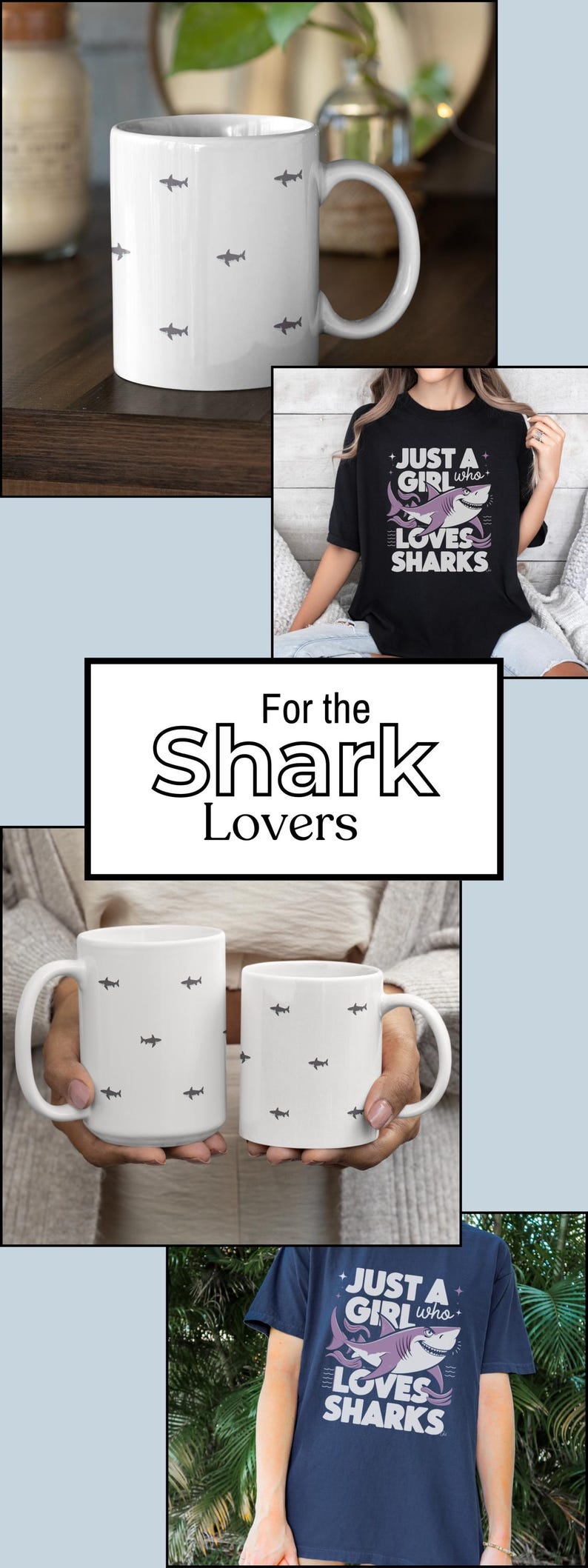 Shark Lover Gift for Marine Biologist Cup with Great White Shark design. Minimalist Shark Week Mug is a fun ocean animal coffee mug for marine life enthusiasts and divers. Great gift for marine biologists, students, or ocean conservation fans. Durable shark coffee cup makes a unique Shark Week present while celebrating marine wildlife in everyday use.