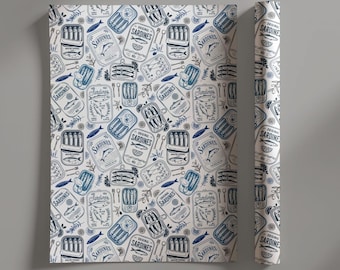 Sardine Cadeaupapier Kust Foodie Thema Cadeauverpakking voor Culinaire School Cadeau-idee voor Chef Verjaardag Nuatical Party Favor Boxes