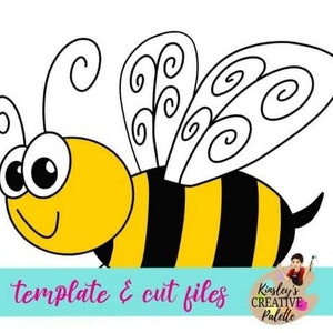Bee Door Hanger Template (Downloadable) -cut files Template -stencil- Door Hanger Template - Cut Template