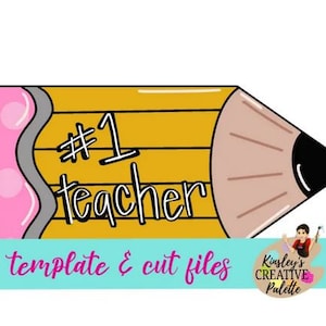 Pencil Door Hanger Template (Downloadable) -cut files Template -stencil- Door Hanger Template - Cut Template