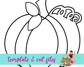 Pumpkin Door Hanger Template - Pumpkin Cut Files Template - Stencil - Door Hanger Template - Cut Template - Paint Guide