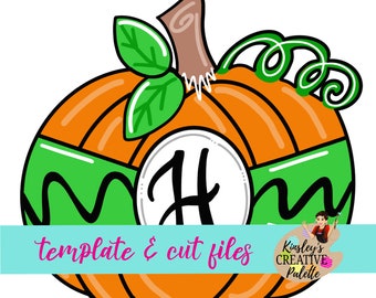 Pumpkin Door Hanger Template - Pumpkin Cut Files Template - Stencil - Door Hanger Template - Cut Template - Paint Guide