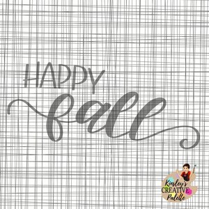 Happy Fall PLANTILLA DE LETTERABLE / TRACEABLE / Hand Lettering / SVG Cut File / Cricut Vinyl Cutting Machines / Hand Lettered