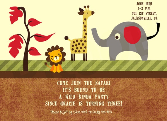 jungle party invitation jungle birthday party invitation etsy jungle party invitation