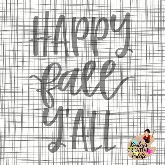 Happy Fall Y'all TRACEABLE Lettering Template 2 | TRACEABLE | Hand Lettering | SVG Cut File | Cricut Vinyl Cutting Machines | Hand Lettered Il_570xn