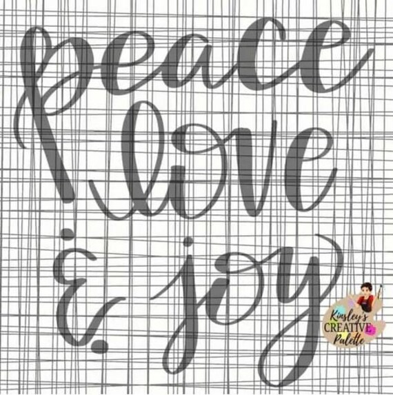 Peace Love and Joy TRACEABLE Lettering Template | TRACEABLE | Hand Lettering | SVG Cut File | Cricut Vinyl Cutting Machines | Hand Lettered Il_570xn