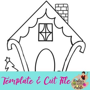 Gingerbread House Door Hanger Template - Christmas Template - Christmas ...