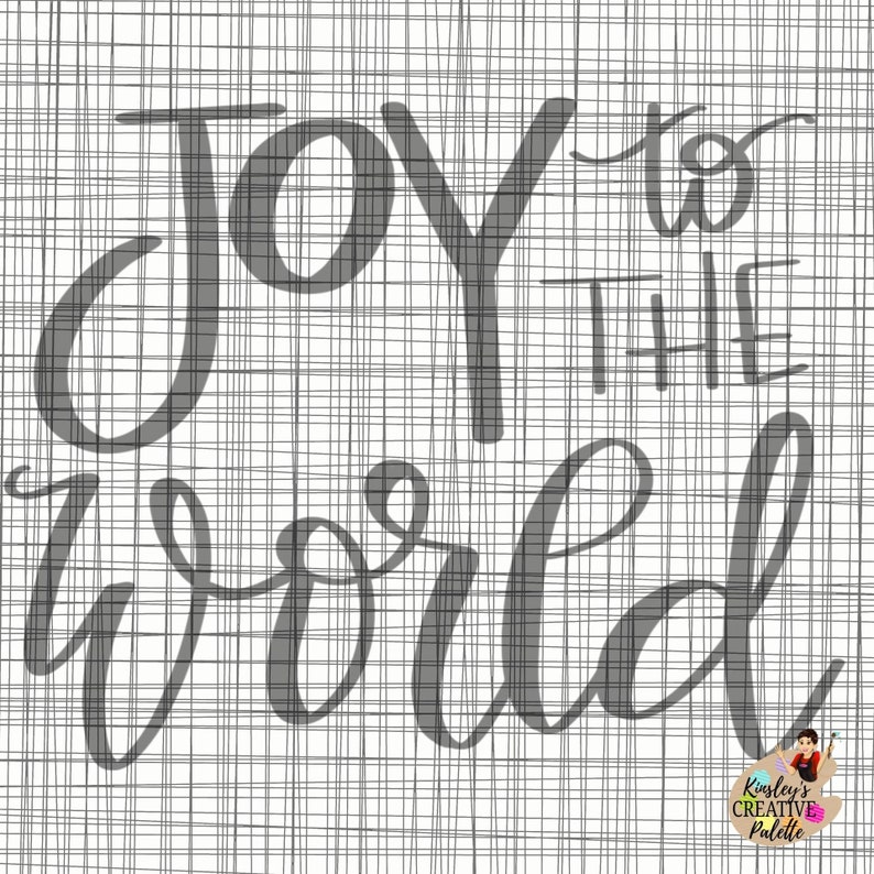 Joy to the World TRACEABLE Lettering Template Hand | Etsy