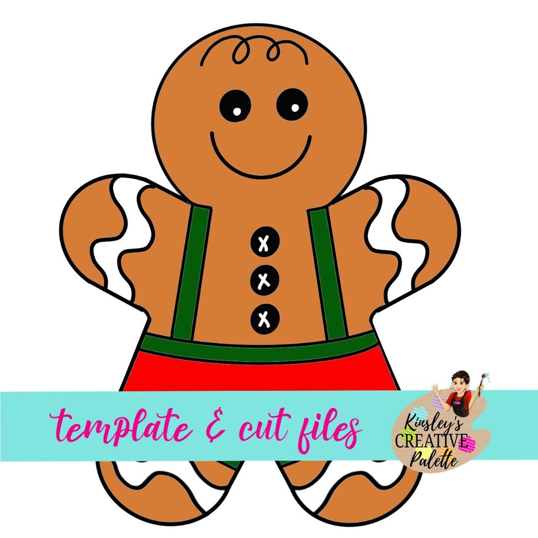 Gingerbread Boy Door Hanger Template - Christmas Template - Christmas ...