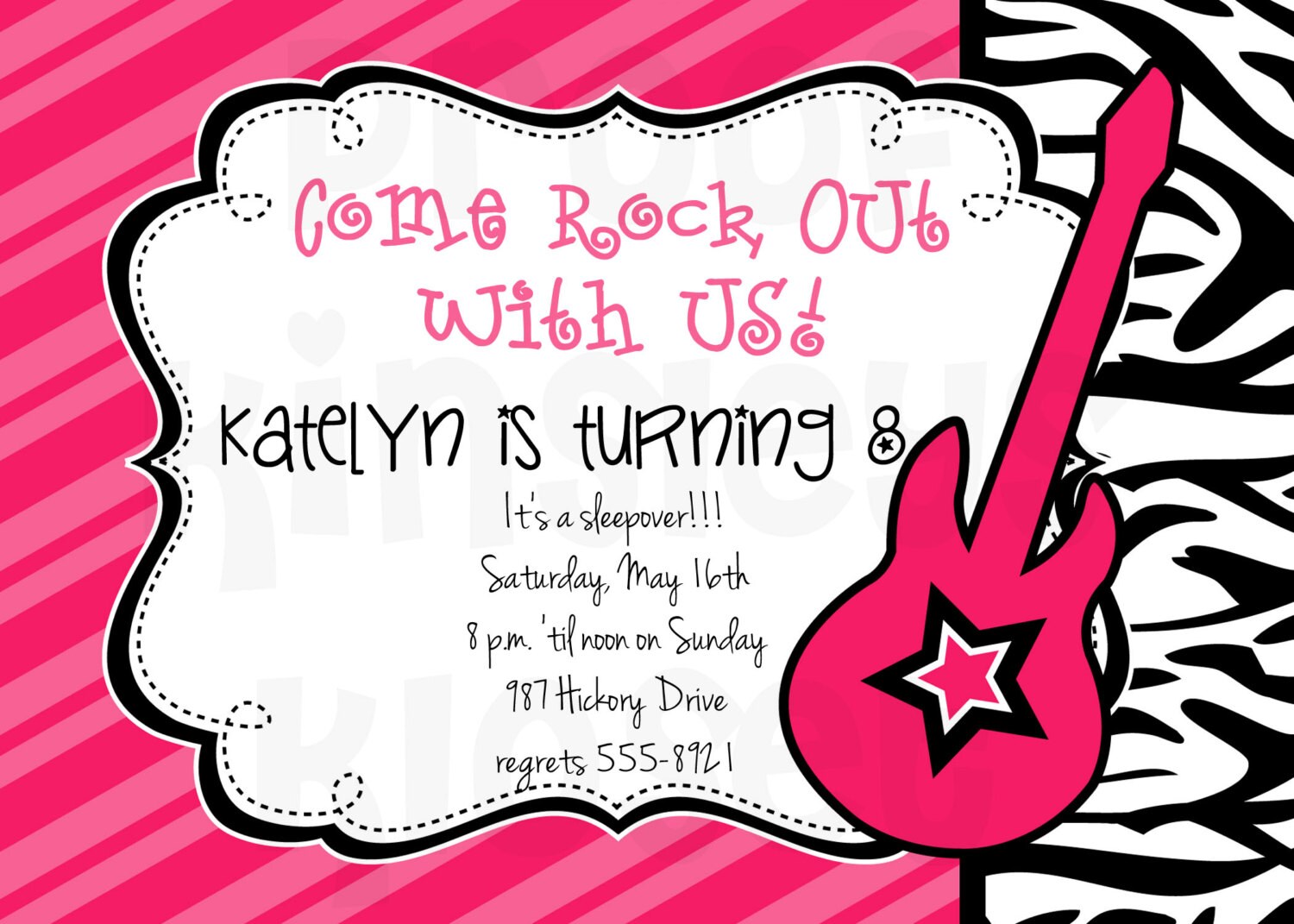 Rockstar Invitation Rockstar Party Rockstar Birthday Etsy