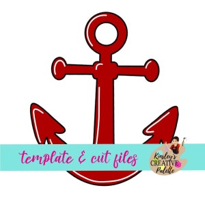 Anker Mit Seil Vorlage Anker Mit Seil Tur Aufhanger Vorlage Etsy