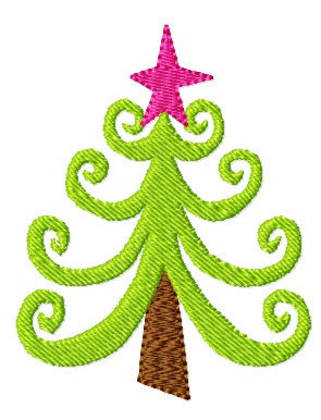 INSTANT DOWNLOAD Funky Tree (smooth Version) Applique File Embroidery ...