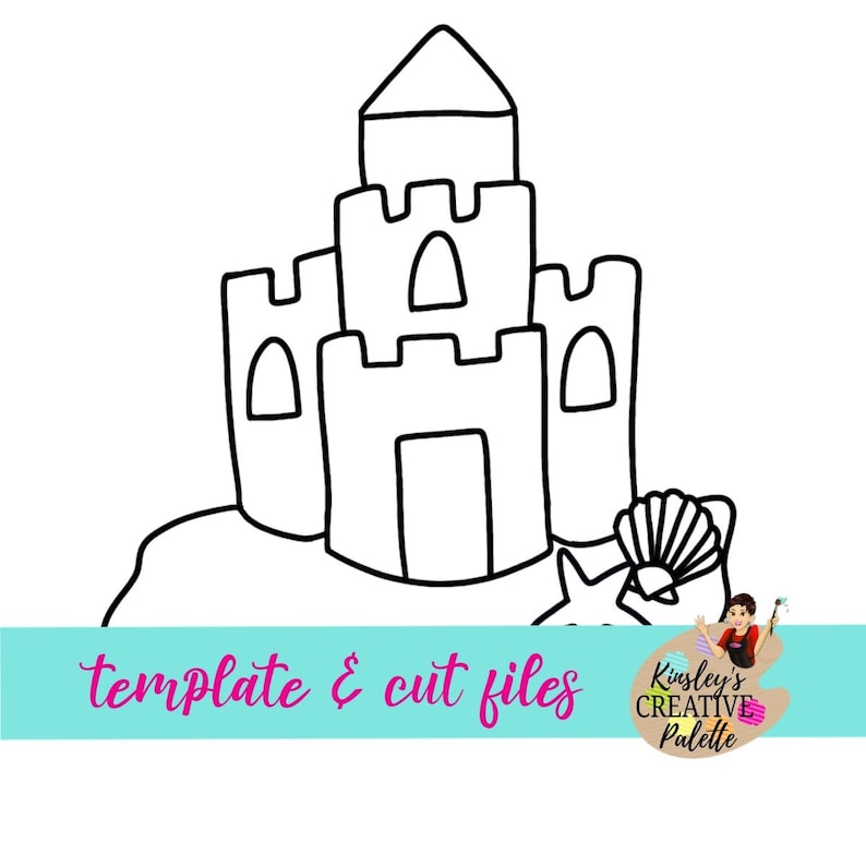 Sandcastle Template Sandcastle Door Hanger Template Etsy