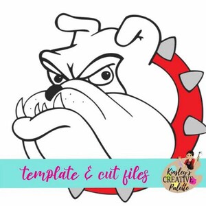 Bulldog Door Hanger Template (Scaricabile) -cut files Template -stencil- Door Hanger Template - Cut Template