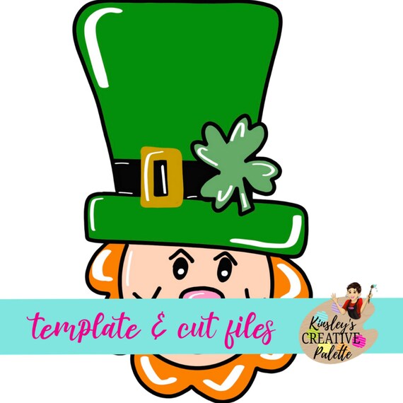 Leprechaun Door Hanger Template (Downloadable) -cut files Template -stencil- Door Hanger ...